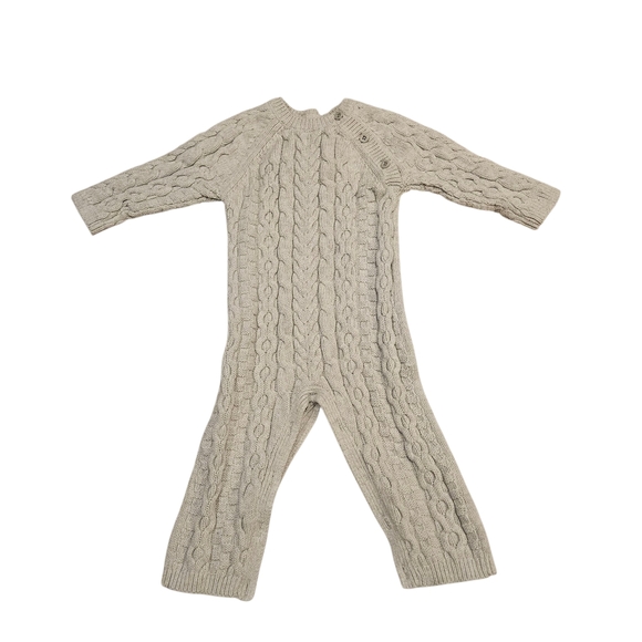Hope & Henry Organic Heather Gray Cable Knit Kids One Piece Onsie EUC!!! - Picture 1 of 2